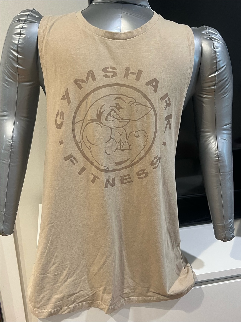 Gymshark Men’s Oversized Graphic Muscle Tank Beige Size L